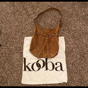 Kooba tan suede hobo bag